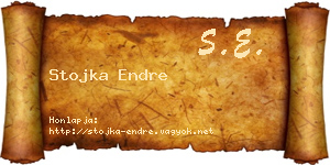 Stojka Endre névjegykártya